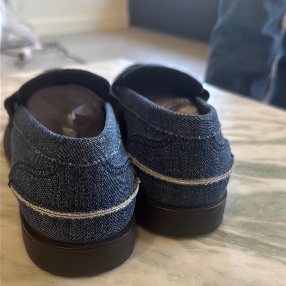 Miu Miu Blue denim Casual Slip-On Loafers - Picture 4 of 5
